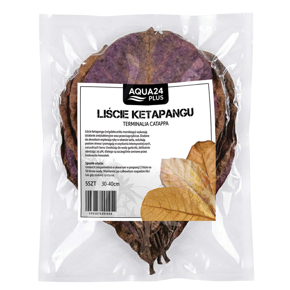 Liście Ketapangu Migdałecznika 20-35cm do Akwarium i Krewetkarium 5szt AQUA24 PLUS | AquaCare